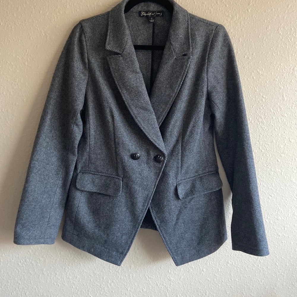 Elizabeth and James grey wool blend blazer